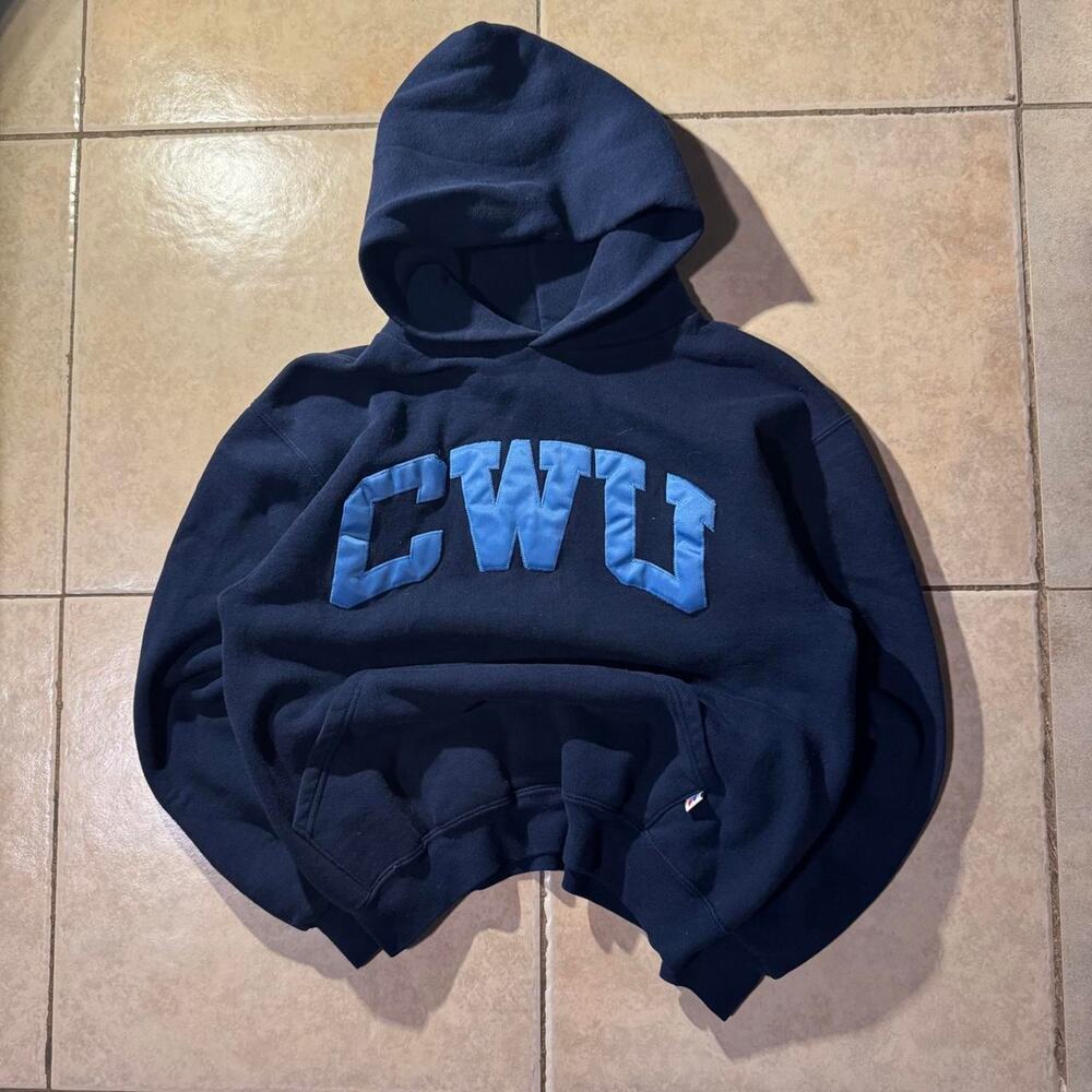 Vintage 90s russell athletic CWU Hoodie Size S in Womens